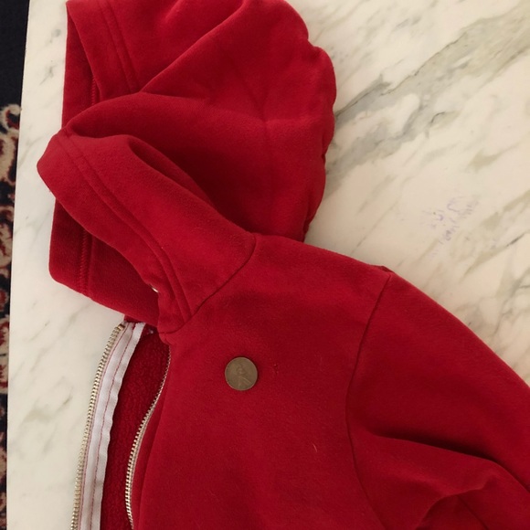 Red American Apparel Zip-Up Hoodie - Picture 4 of 4